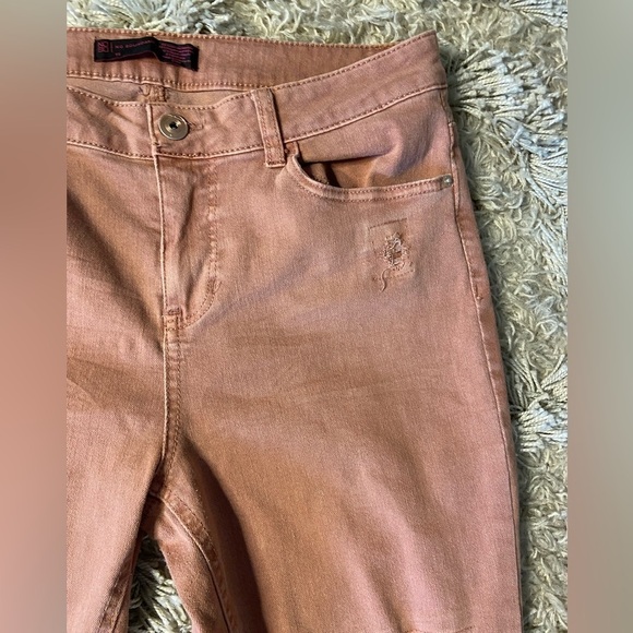 NOBO No Boundaries Distressed Denim Jeans Size 15 Mauve 5 Pocket - Picture 6 of 6